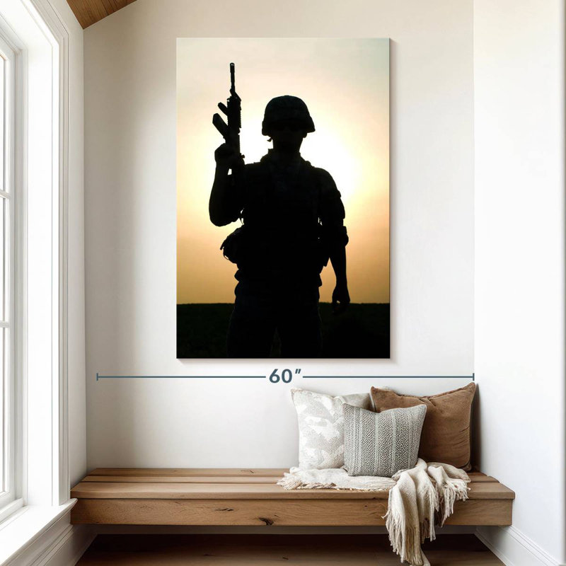 USA Soldier Silhouette, 51" H x 34" W