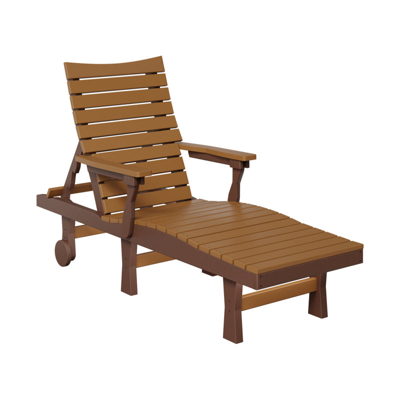 Berlin Gardens Bristol Chaise Lounge, Cedar Top/Chocolate Brown Base