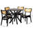 Branoon 4 - Person Four Leg Dining Set-1704038554-1704038553