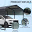 Abri d'auto en acier galvanisé 12 x 20 x 9 pi - Résistant à l'eau et au vent avec 10 ancrages, multi-usage pour voiture / bateau / rangement