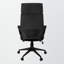 Chaise de bureau en polyester Gamada à hauteur réglable noire H 49,54 po x l 23,85 po x P 23,85 po