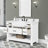 Dilkhush 48" Single Bathroom Vanity with Carrara Engineered Stone/Natural Marble Top, Sink & Backsplash, Dove White, Pre-Assembled-1594445889-1594445888