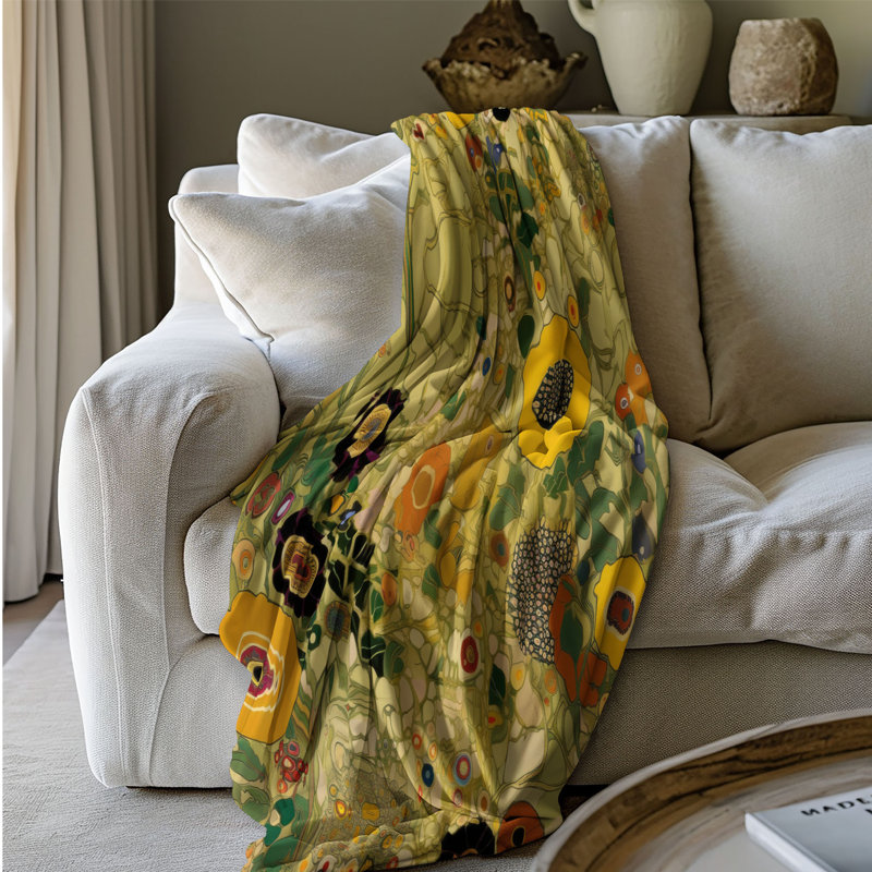  Couverture Klimt's Artistic Floral Vision, L 60 po x L 80 po