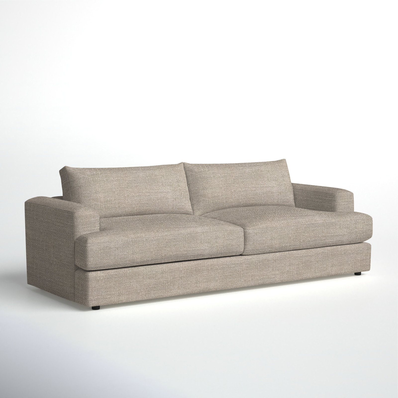 Cayden 96'' Upholstered Sofa, Conversation Ivory Basketweave