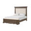Lit double (matelas non inclus), gris