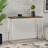 Console Table With Recycled Wood Top And Fashionable Stainless Steel Legs Elegance Style