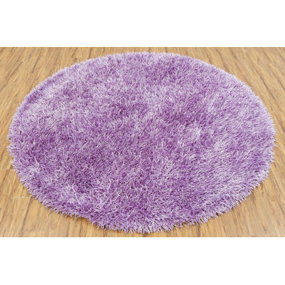 Hand Loomed Modern Area Rug in Purple