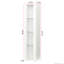 Armoire latérale blanche Allenport avec panneau de particules 15 mm et lampe standard américaine, l 40 x 29 x H 170 cm, bande de rangement moderne en aluminium blanc, panneau de particules, unité polyvalente