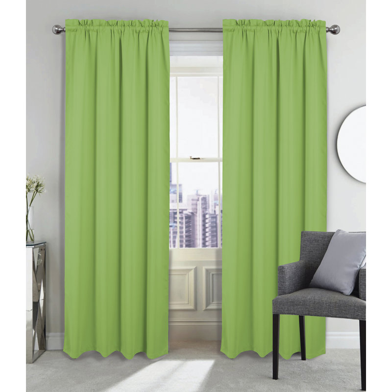 Rideau simple occultant et isolant avec passe-tringle Twilight, 54" W x 90" L, Sauge