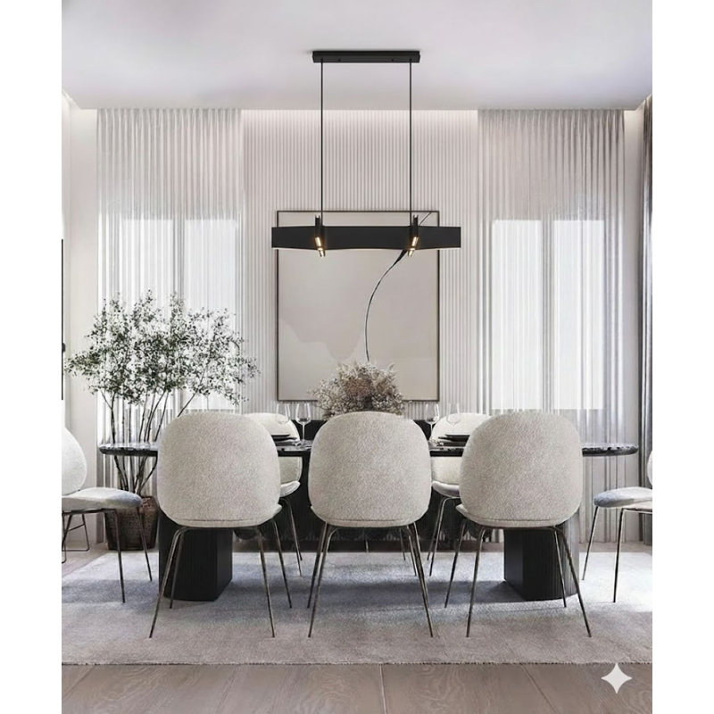Luminaire suspendu moderne moderne Axel, Noir