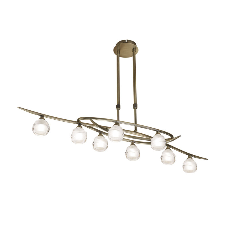Henrich 8 - Light Kitchen Island Pendant, Antique Brass