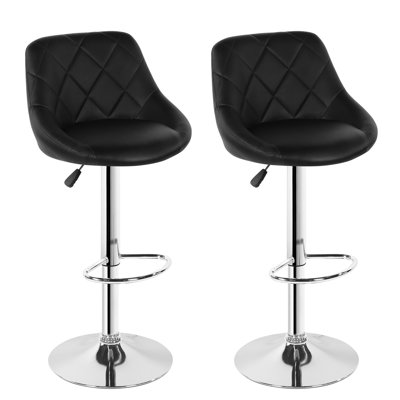 Erric Height Adjustable Swivel Bar Stool Set of 2