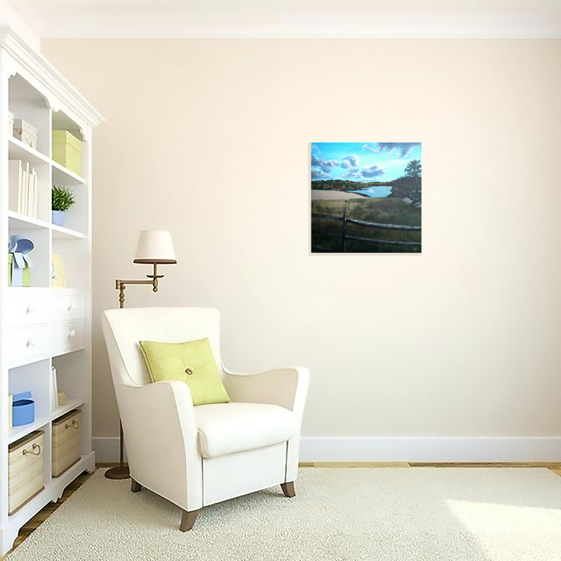 «Great Hollow Lake» par Amy Valiante - reproduction d'art, Toile tendue, Pas de tapis, H 18 po x l 18 po x 1,5 po