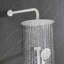 Système de douche avec pomme de douche, douche à main, barre coulissante, jets de corps, bras de douche, tuyau, garniture de valve et poignées à levier-124944737