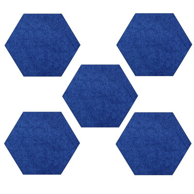 Ensemble de tapis d'intérieur / d'extérieur en polyester touffeté à la machine de couleur unie bleu Genon