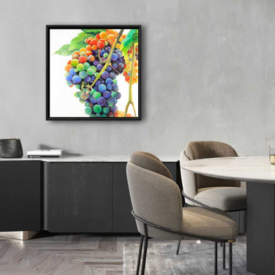 Colorful Grapes Canvas | Framed Art for Home Decor