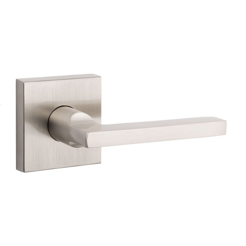 Square Privacy Door Lever with Traditional Square Rose