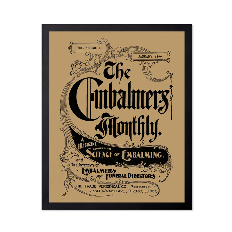 The Embalmers mensuel, Unframed, Poster, 18"H x 24"W