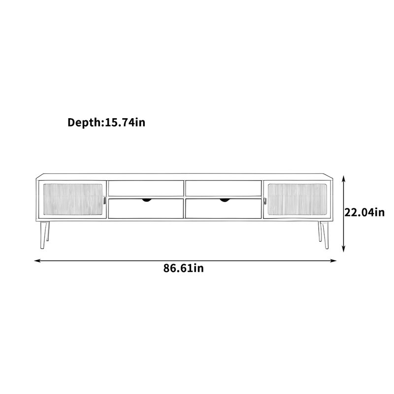 Osten, 22.04"H x 86.61"L x 15.74"W