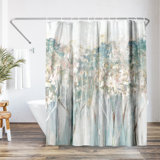 71" x 74" Abstract Shower Curtain , Dewy Iii by PI Creative Art