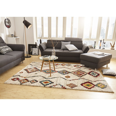 Geometric Machine Woven Indoor Rug