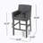Upholstered Bar stool with armrest and footrest-930365612-924679967