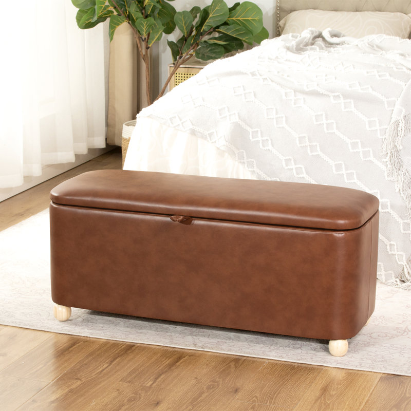 Banc de rangement avec repose-pieds 40 po