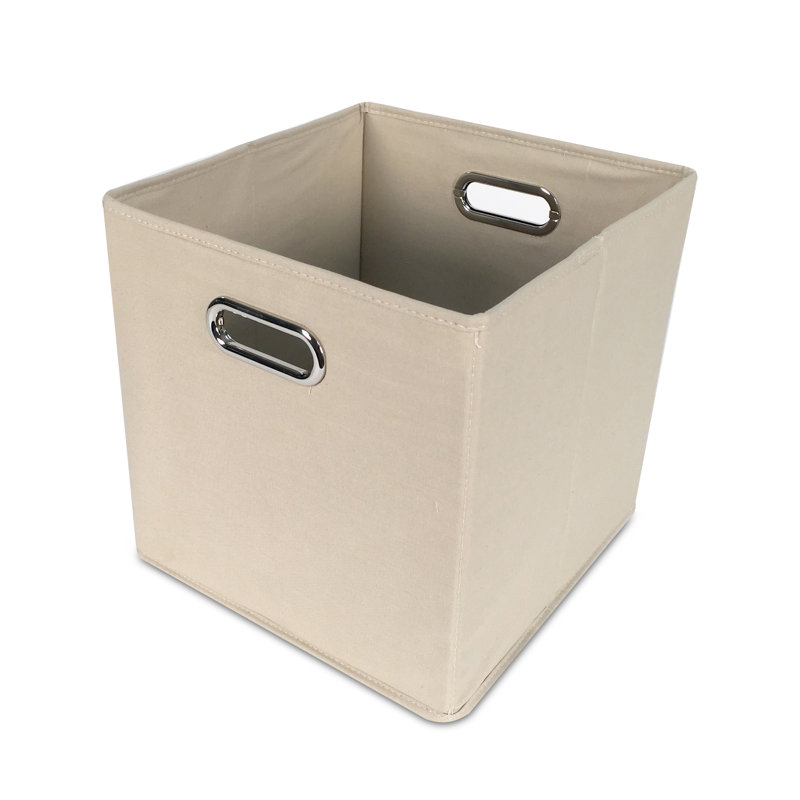 John Louis Home Canvas Cube Storage Bin, Cream