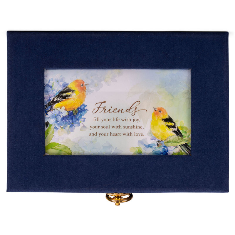Stationery Set Suede Navy Bird Friends