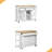 47 Inch Kitchen Island With Extendable Dining Table, Rubber Wood Veneer Kitchen Table With Internal Storage Rack-541705278