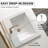 Los Flexi White Drop In Bathroom Sink Ceramic Rectangular with Faucet Hole & Overflow-114023053-114023051