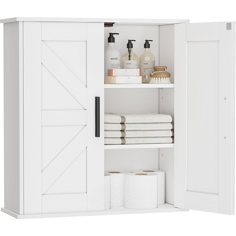 Wall Mounted Bathroom Medicine Cabinet with Adjustable Shelves