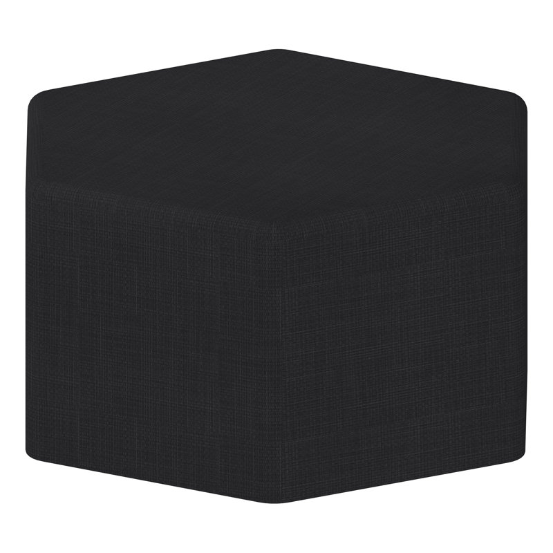 Tabouret hexagonal structuré de Learniture, Bleu marine hachuré