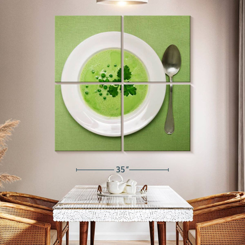 Soupe aux pois verts Yarlin, H 50 po x l 50 po
