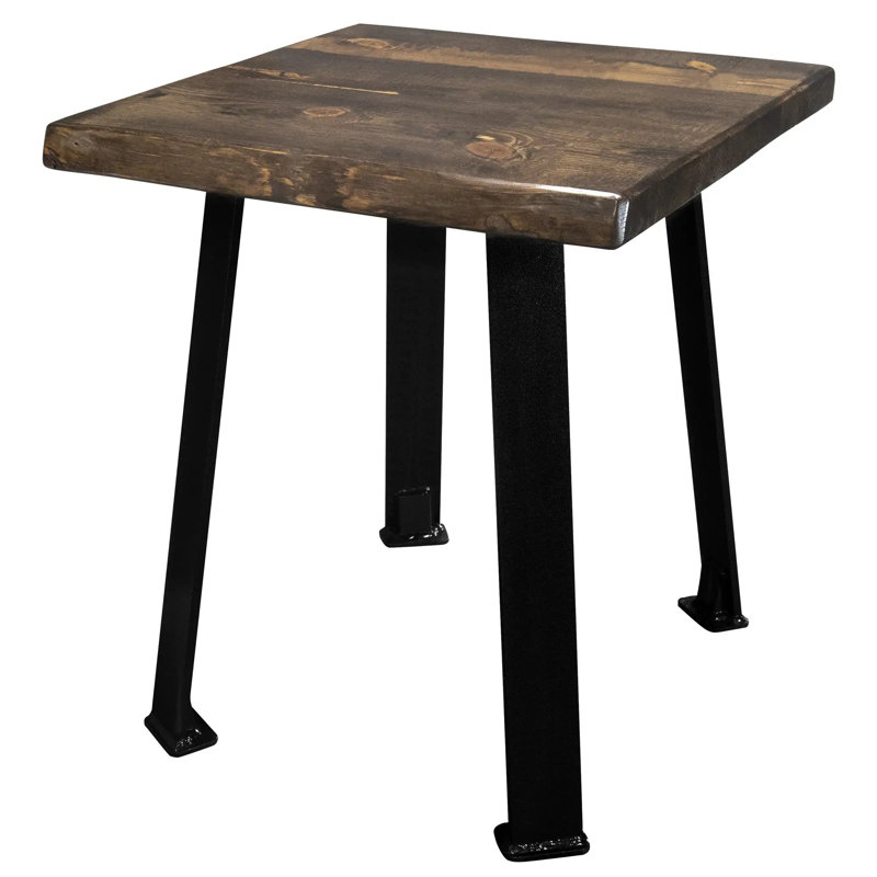 Table de bout Navarra Live Edge, Plateau taupe / base noire