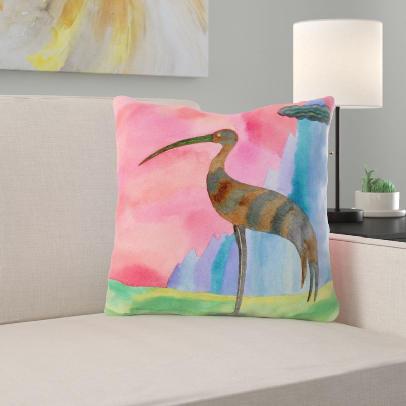 Coussin décoratif aquarelle Neher, Microsuède, Intérieur
