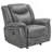 Encino Grey Upholstered Padded Arm Glider Recliner