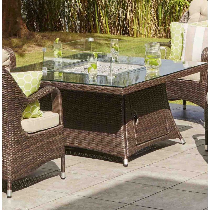 Lepley Square Aluminum Propane Smokeless Fire Pit Table with Hidden Fuel Tank