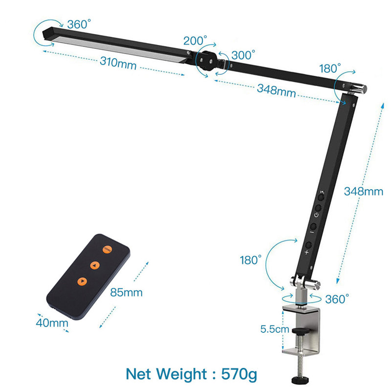 Rasberry Adjustable Metal Desk Lamp, Gold