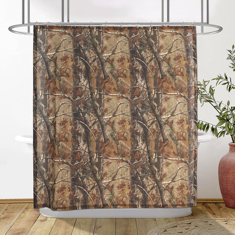 Rideau de douche 100% polycoton camouflage et chasse Realtree
