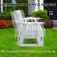 Ensemble de conversation avec table d'appoint et fauteuil coulissant en bois massif Consetta-1225862055