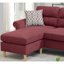 Ensemble de canapé modulaire réversible en polyfibre Paparika-1874556147