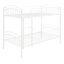 Lit simple superposé au dessus d'une structure en acier - blanc pour chambre à coucher