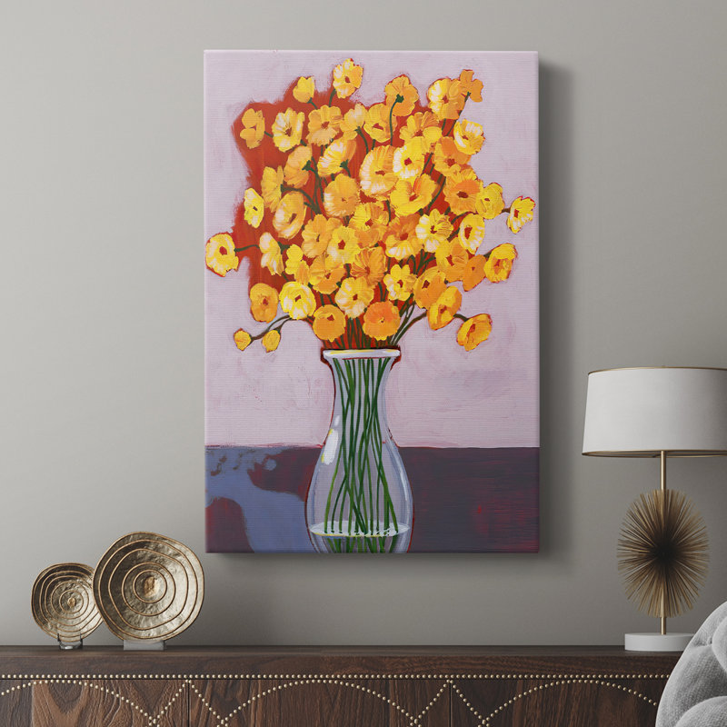 Daisy Bouquet I -Custom Wrapped Gallery Cavas, 48" H x 32" W