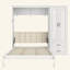 Lit escamotable avec armoire de rangement et tiroirs, tête de lit tapissier Murphy-133671877
