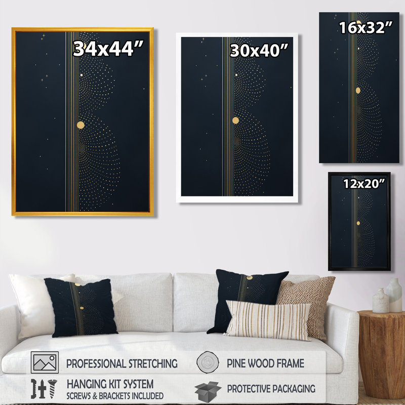 Sheffield - minimalisme paysage, impression d'art mural, H 20 po x l 12 po x P 1 po, Toile avec cadre flottant noir