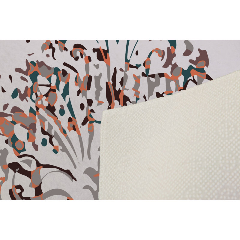 Luxurious Woven Carpet Rug, 2.6 x 4.0 ft | 100% Polyester, 0.4 in Pile Height | Antibacterial & Non-Slip PVC Dot Underside | Machine Washable, 3D Digital Printing | Perfect for Living Room & Bedroom Decor