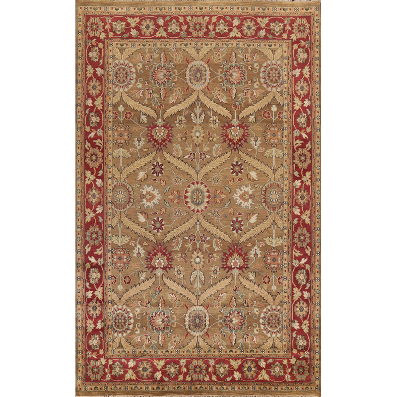 Brown Wool Agra Handmade Area Rug 8x11