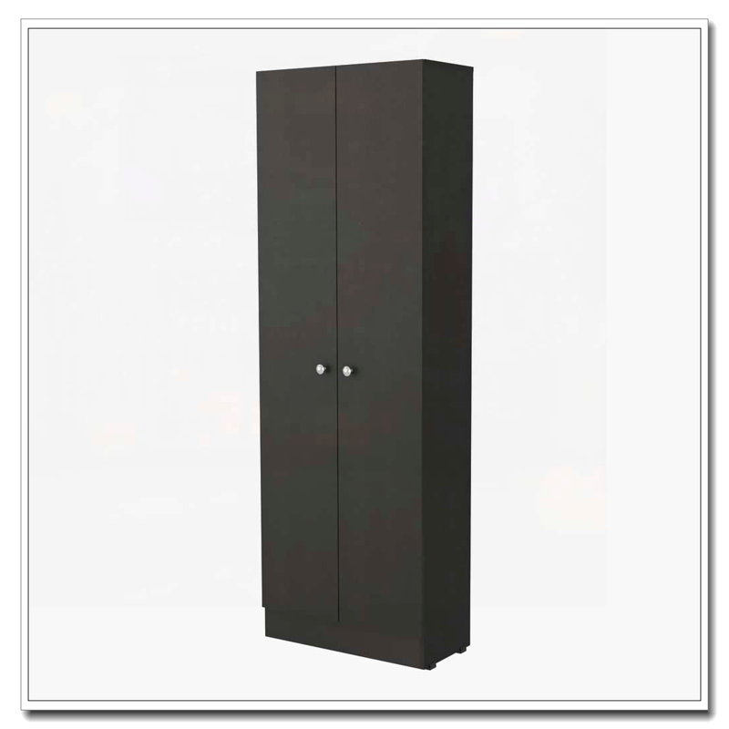 Buxton Rectangle 2-Door Storage Tall Cabinet Black Wengue, Black