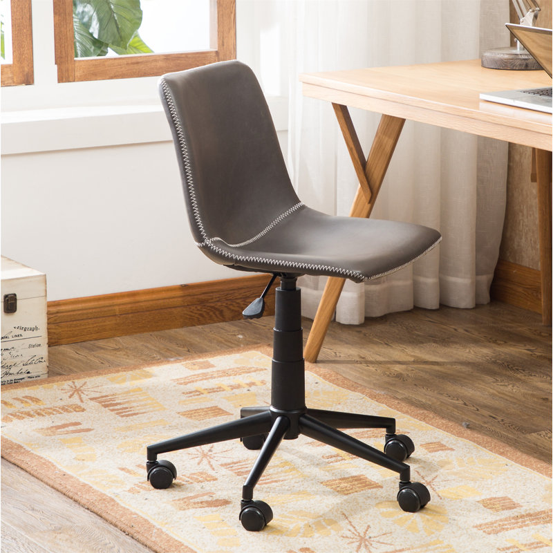 Chaise de bureau Josaphina Cesena, Gris, Argent argent
